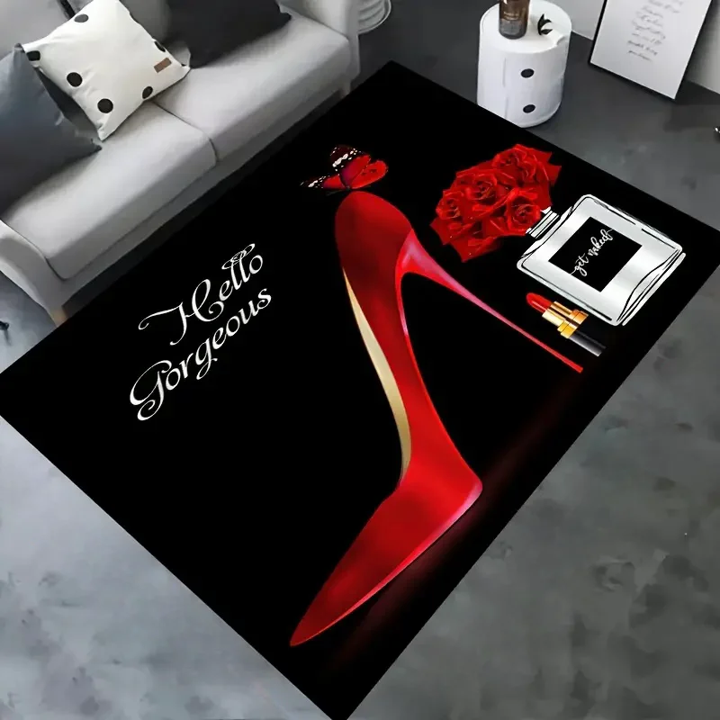 Red High Heel Print Area Rug,  - Commercial Printing Supplies Usa review and price