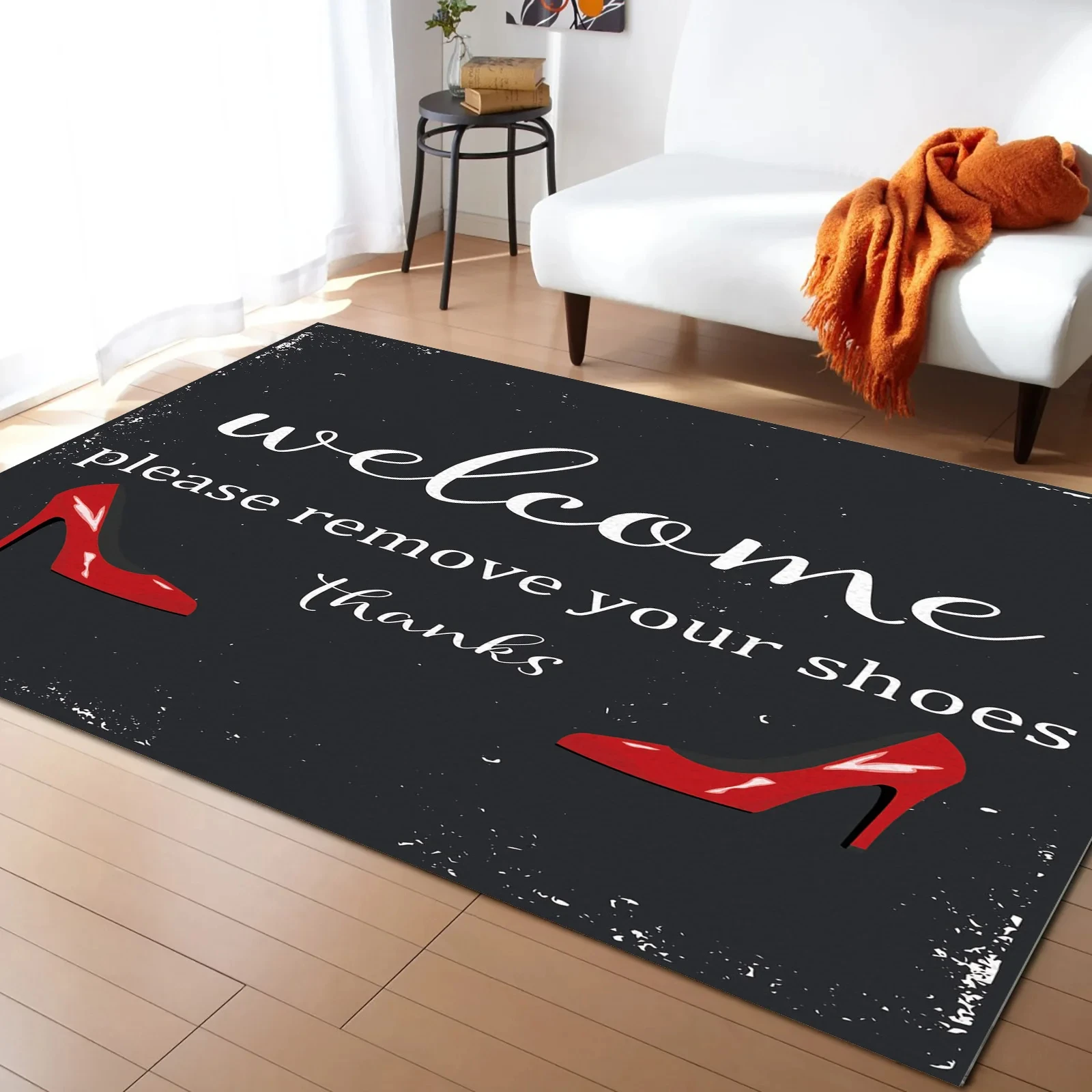 Red High Heel Print Area Rug,  - Commercial Printing Supplies Usa review and price