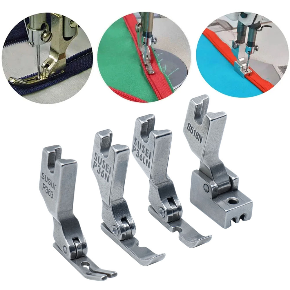 4 PCS/Set Zipper Presser Foot  - Commercial Embroidery Machine review and price