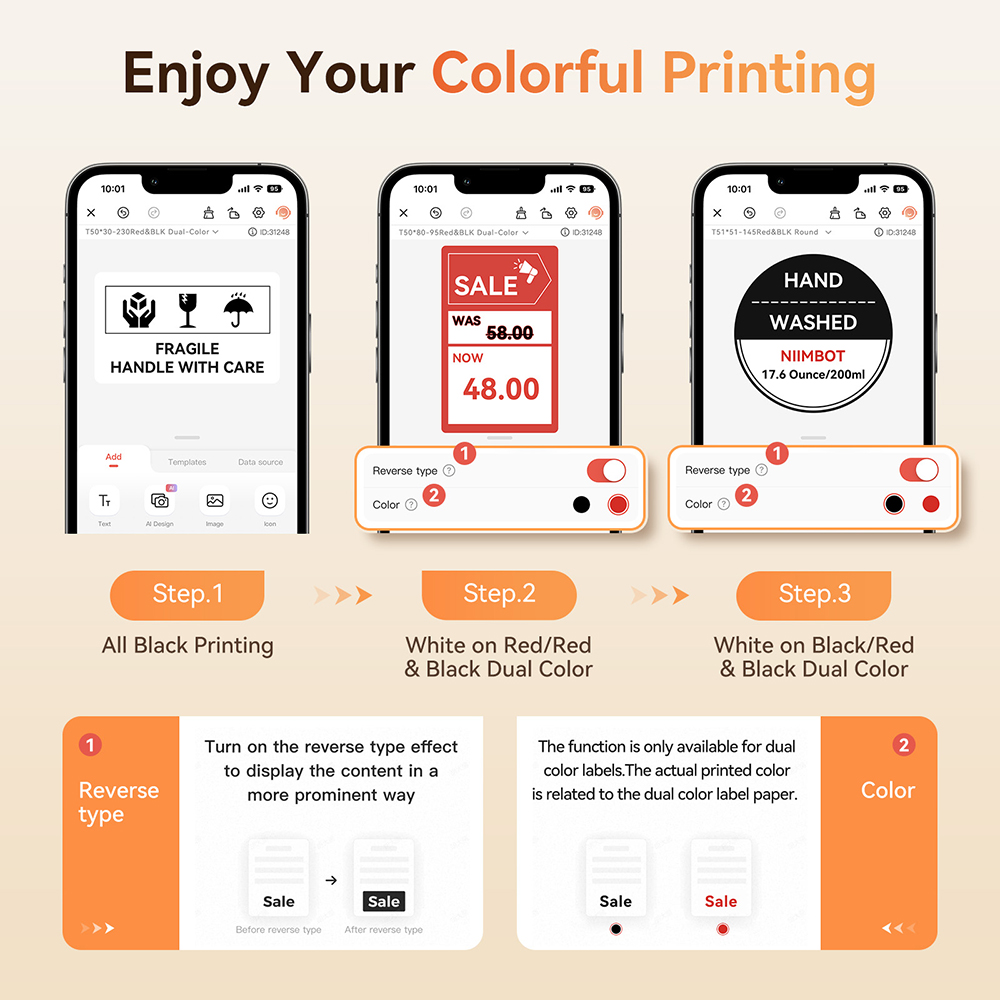 Niimbot B21 PRO Red Black Colo - Commercial Printing Network review and price