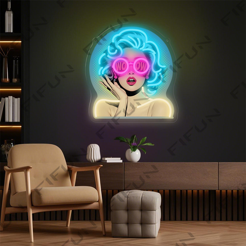 WOW Curl Girl Neon Sign UV Pri - Commercial Printing Services review and price