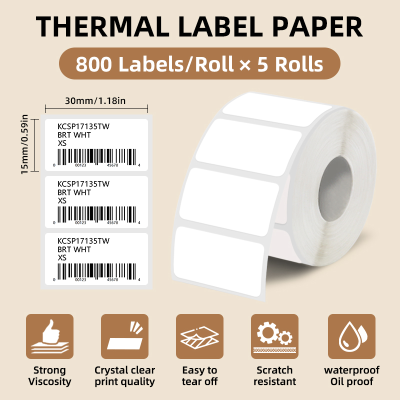 5 Rolls of White Label Sticker - Commercial Printing Services review and price