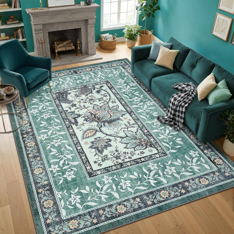 Retro Plant Print Carpet for L - Printing On Commercial review and price