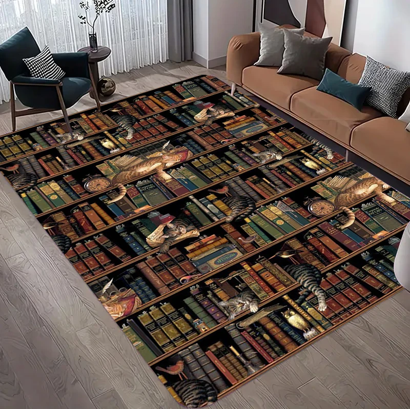 Vintage Book Print Area Rug, R - Commercial Book Printing Machines review and price
